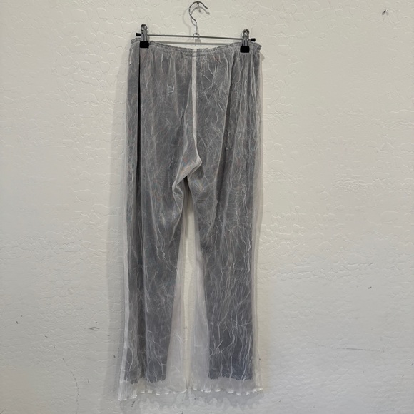 Giselle Shepatin Pants Womens Medium Black White Sheer Lagenlook Art to Wear - Picture 5 of 7